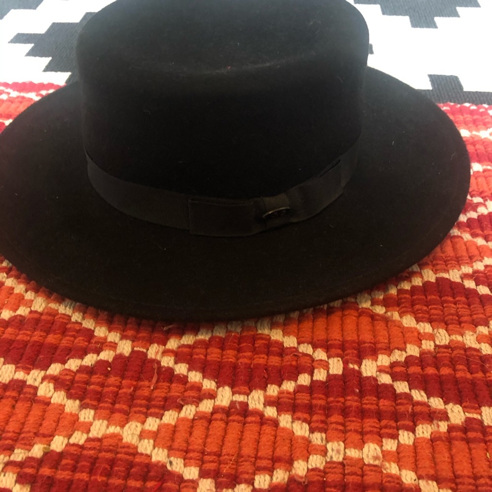 Black Wool Hat - image 2